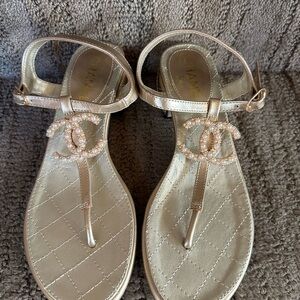 New Fashion Gold Women's Sandals size 38